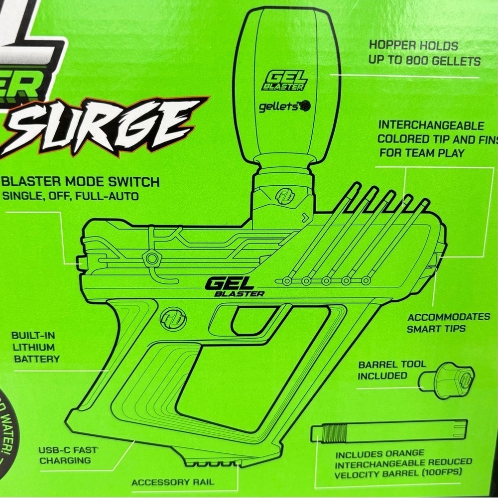 Gel Blaster Surge Water Blaster (GBS001) Includes 10,000 Gellets - Picture 4 of 6